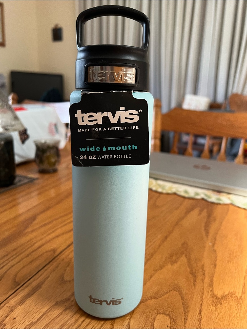 Tervis 24 oz Wide Mouth Stainless Water Bottle - Light Blue, NWT